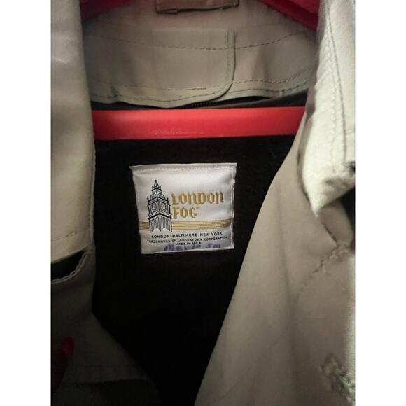 Vintage London Fog Lined Trench Coat Beige Tan Double Breasted Classic - Picture 2 of 5